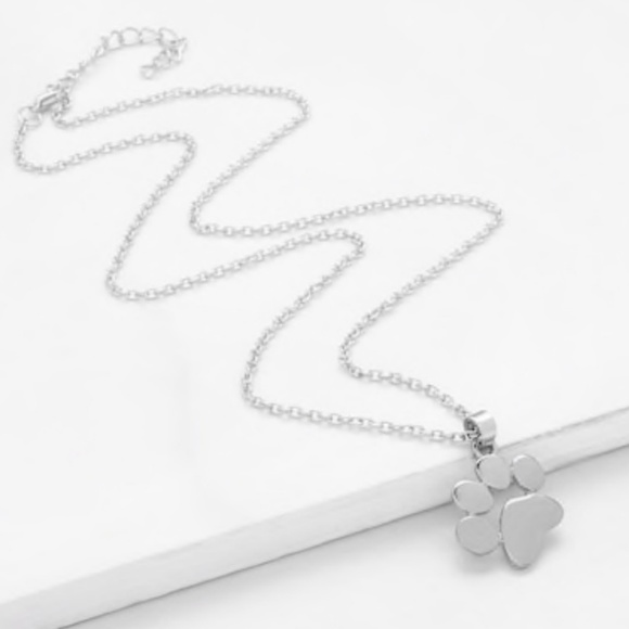 Paw Print Dog Cat Necklace - Picture 2 of 2